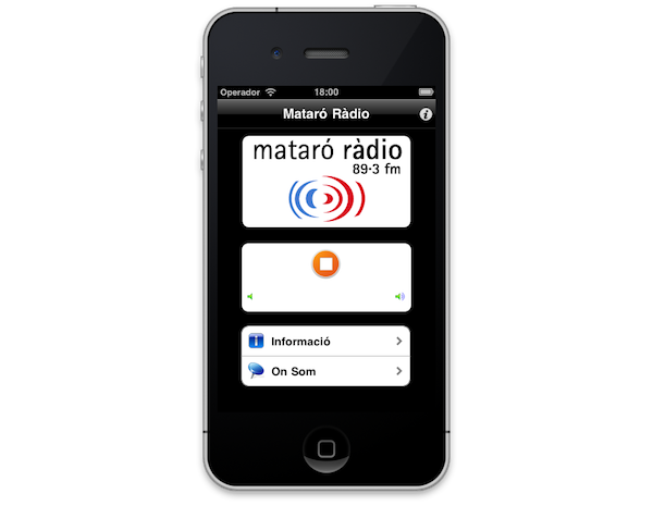 Portada App "Mataró Ràdio"